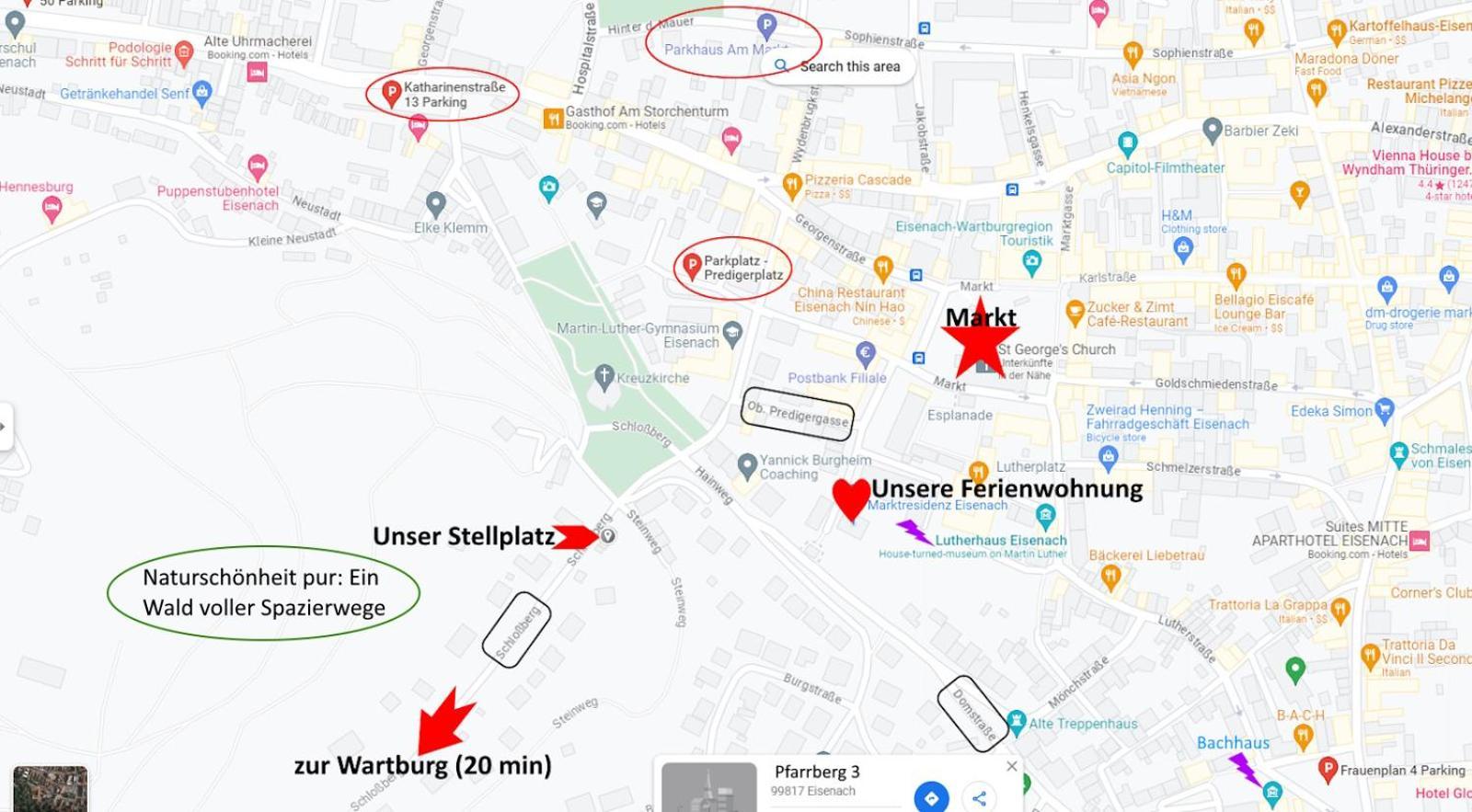 Marktresidenz Eisenach- Stilvolle Maisonette Mit 3 Zimmern Und 2 Baedern Eksteriør bilde